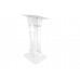 FixtureDisplays® Plexiglass Acrylic Podium Clear Lectern Church Pulpit With Cross décor 1803-311